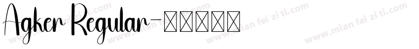 Agker Regular字体转换